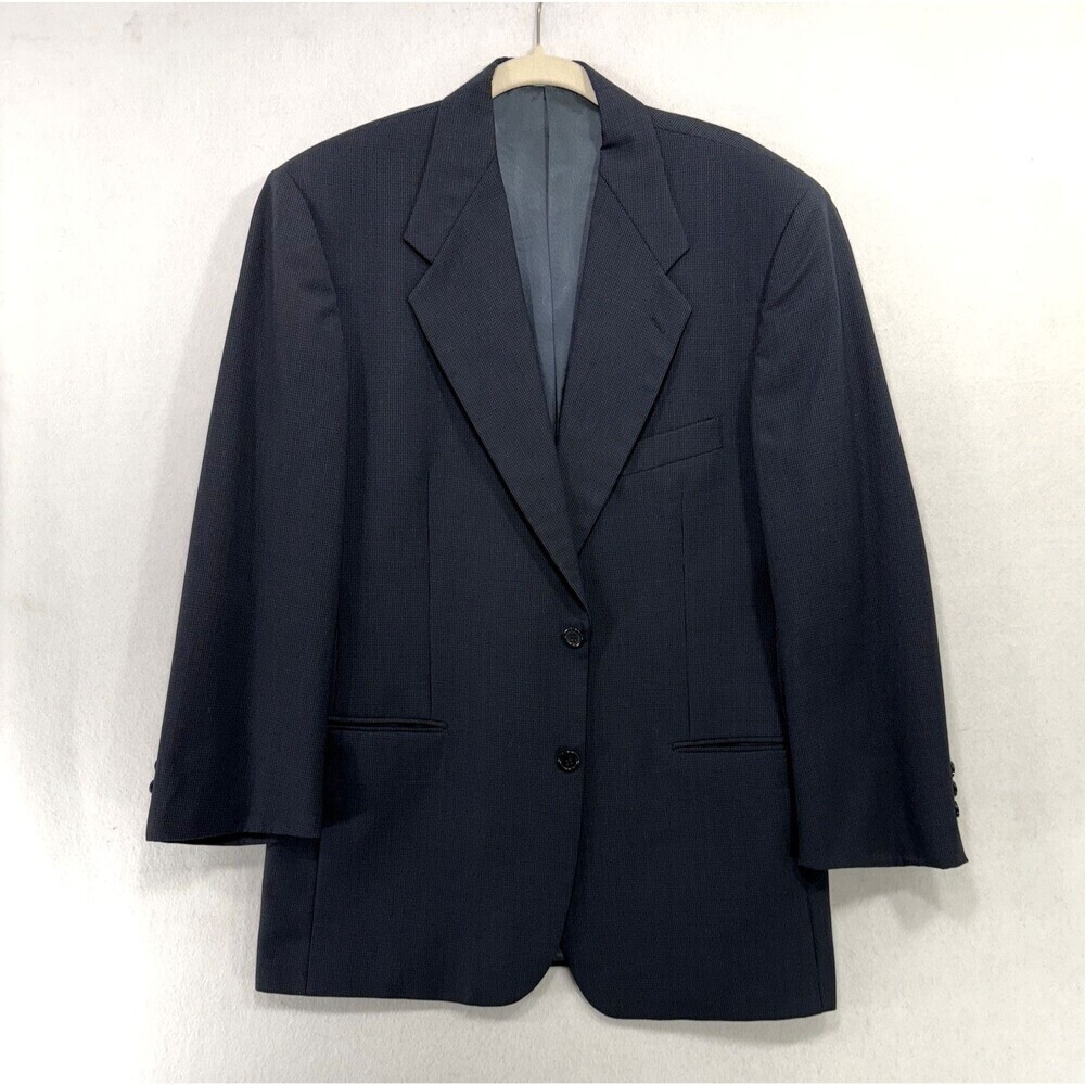 Vtg Ungaro Uomo Blazer Jacket Men 39R Black Wool Two Button Gruppo GFD Italy 90s